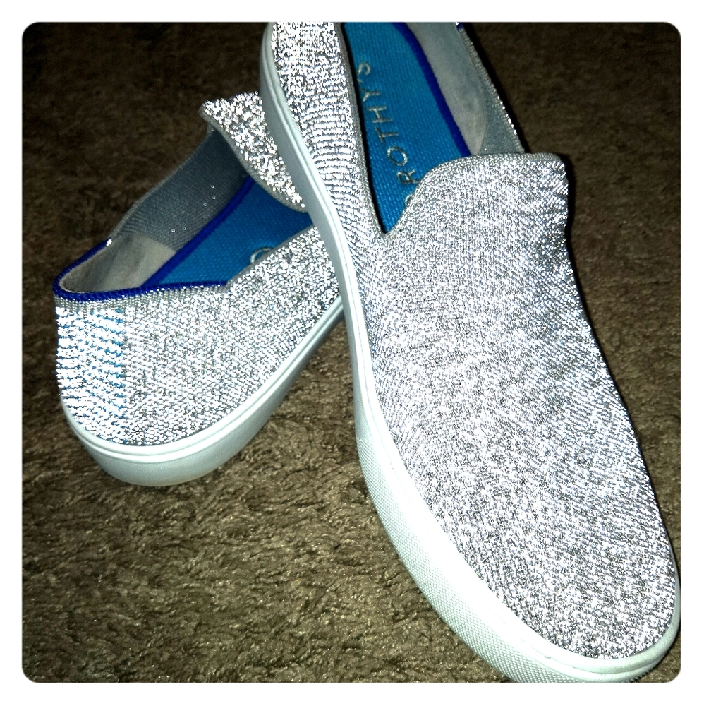 Limited Edition Rothy's Iridescent Sneakers Sz 10